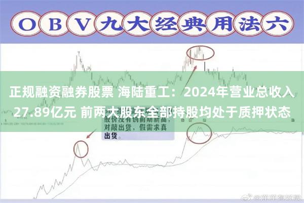 正规融资融券股票 海陆重工：2024年营业总收入27.89亿元 前两大股东全部持股均处于质押状态