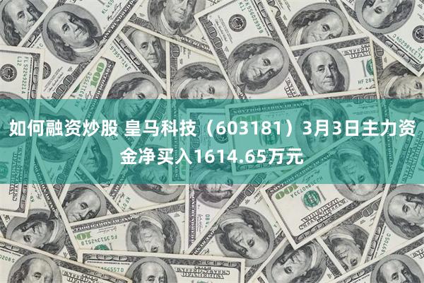 如何融资炒股 皇马科技（603181）3月3日主力资金净买入1614.65万元