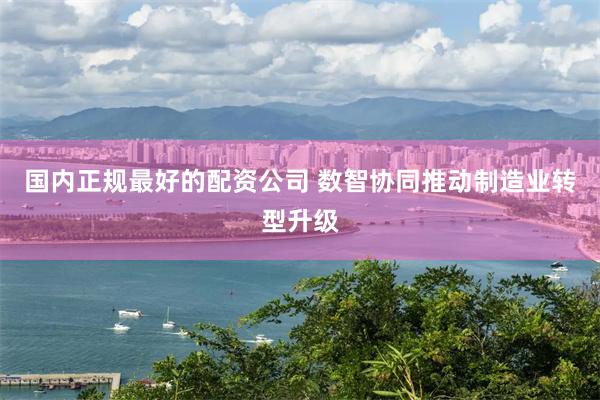 国内正规最好的配资公司 数智协同推动制造业转型升级