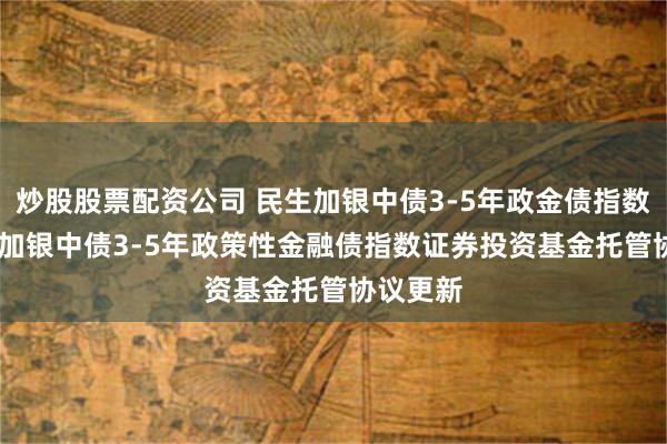 炒股股票配资公司 民生加银中债3-5年政金债指数C: 民生加银中债3-5年政策性金融债指数证券投资基金托管协议更新