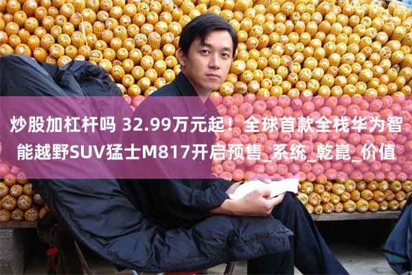 炒股加杠杆吗 32.99万元起！全球首款全栈华为智能越野SUV猛士M817开启预售_系统_乾崑_价值