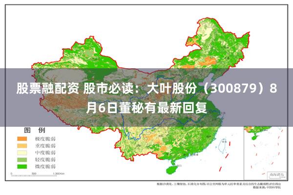 股票融配资 股市必读：大叶股份（300879）8月6日董秘有最新回复