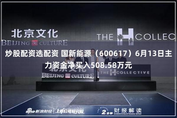 炒股配资选配资 国新能源(600617)6月13日主力资金净买入508.58万元