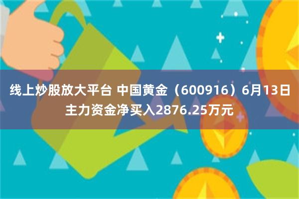 线上炒股放大平台 中国黄金（600916）6月13日主力资金净买入2876.25万元