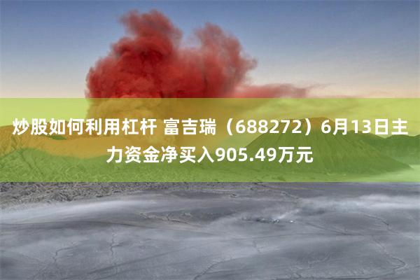 炒股如何利用杠杆 富吉瑞（688272）6月13日主力资金净买入905.49万元