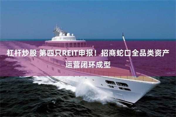 杠杆炒股 第四只REIT申报！招商蛇口全品类资产运营闭环成型