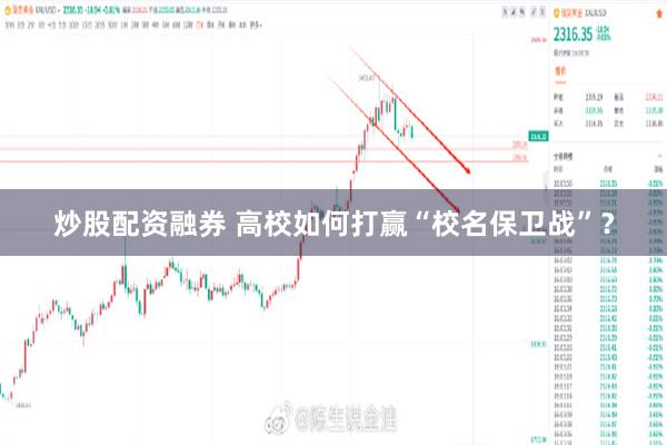 炒股配资融券 高校如何打赢“校名保卫战”？