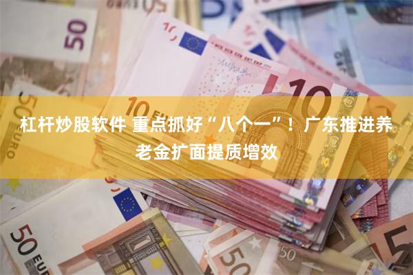 杠杆炒股软件 重点抓好“八个一”！广东推进养老金扩面提质增效