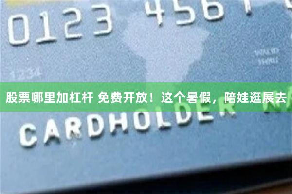 股票哪里加杠杆 免费开放！这个暑假，陪娃逛展去