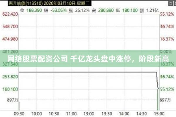 网络股票配资公司 千亿龙头盘中涨停，阶段新高