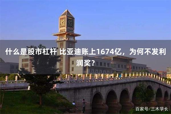 什么是股市杠杆 比亚迪账上1674亿，为何不发利润奖？