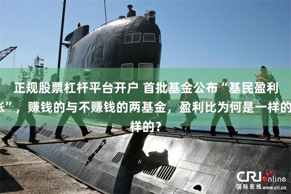 正规股票杠杆平台开户 首批基金公布“基民盈利账”，赚钱的与不赚钱的两基金，盈利比为何是一样的？