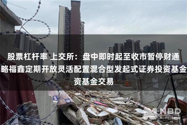 股票杠杆率 上交所：盘中即时起至收市暂停财通多策略福鑫定期开放灵活配置混合型发起式证券投资基金交易